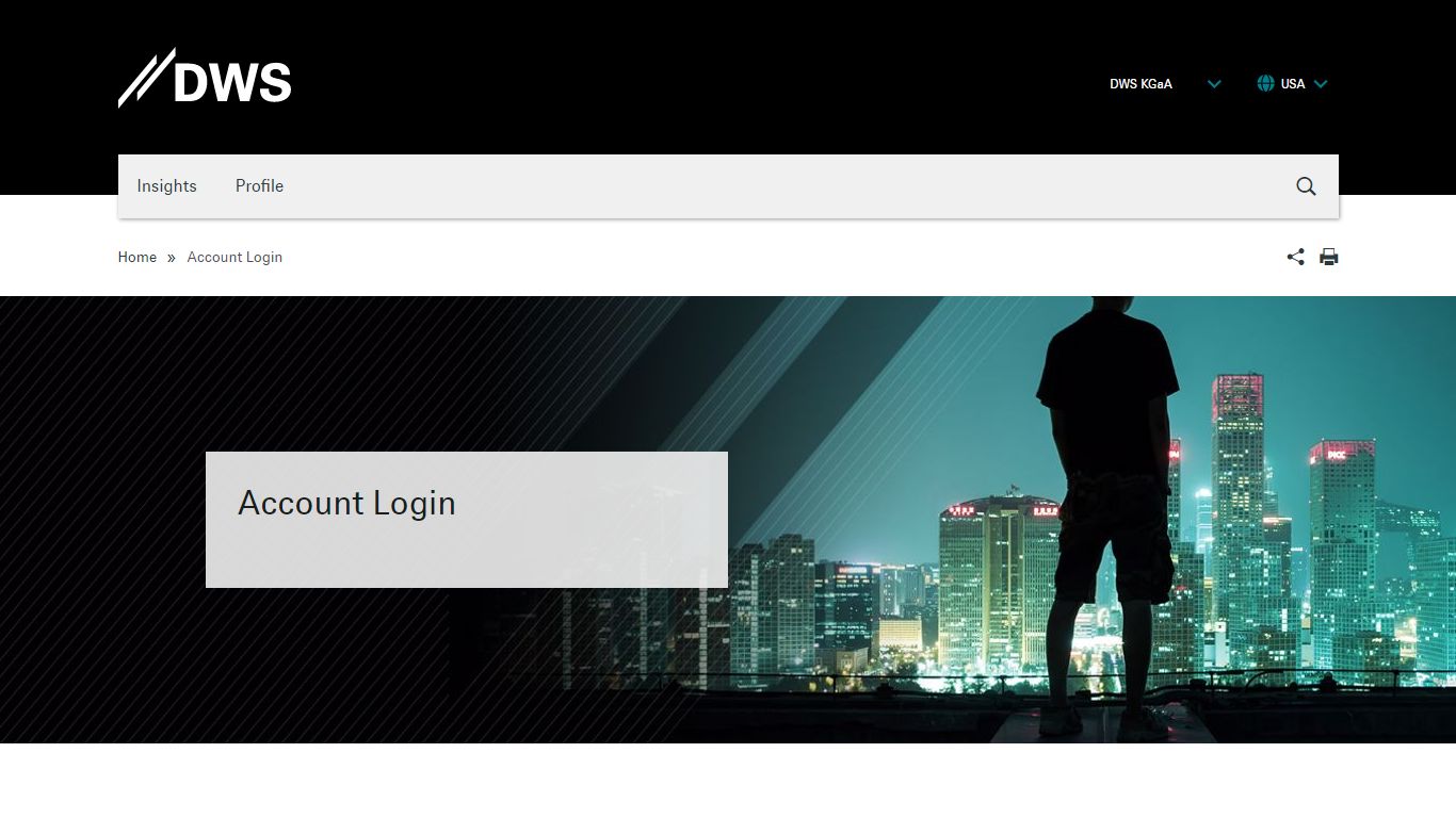 Account Login | DWS